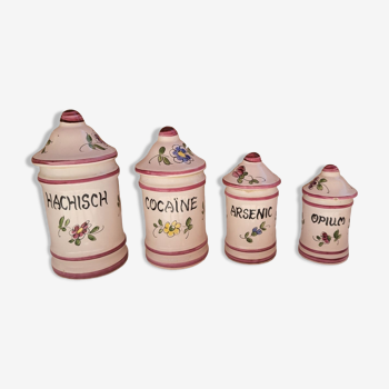 Set of 4 apothecary jars