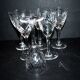 Set of 6 chantilly white wine glasses, cut crystal from saint-louis, h14cm