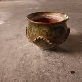 Cache pot, glazed earthenware pot