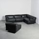 Modular canapé Fiandra in black leather, Vico Magistretti, Cassina, around 1980.