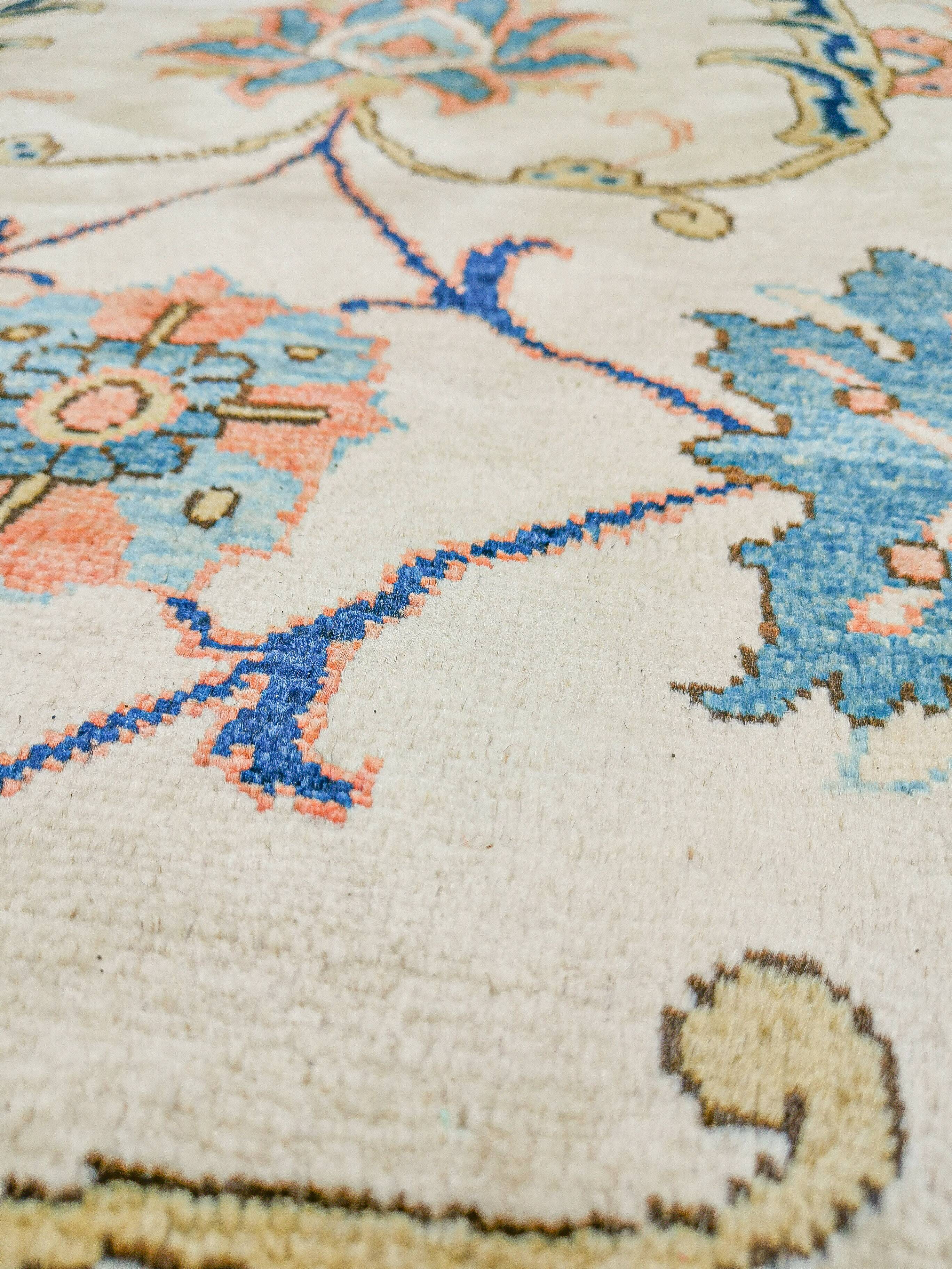 Heriz handmade Persian vintage oriental rug 240 x 195 cm
