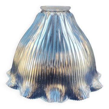 Holophane glass pendant light, vintage design