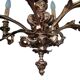 Lampadario in bronzo a 12 luci in stile Luigi XVI