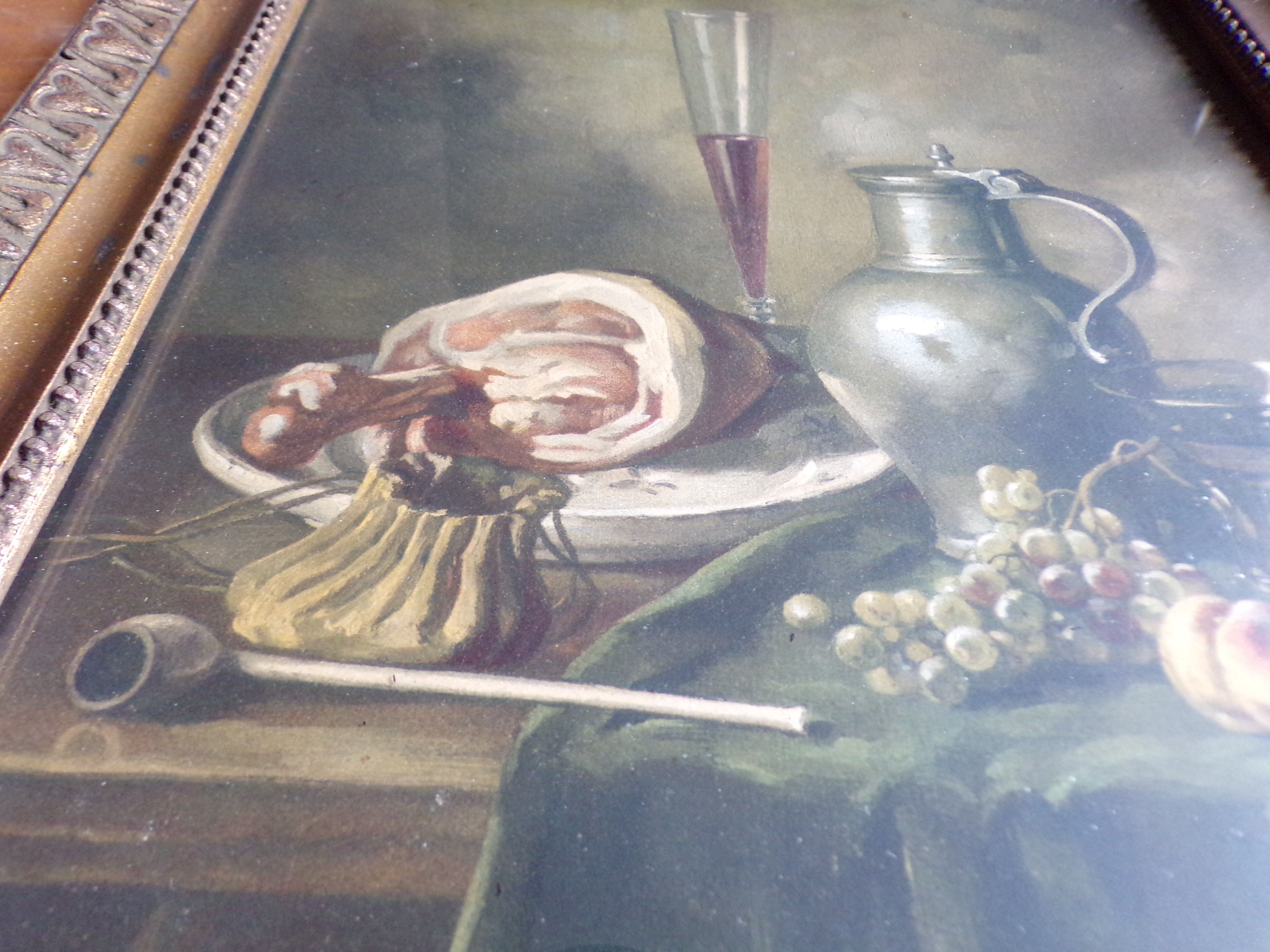 Old still life watercolor signed