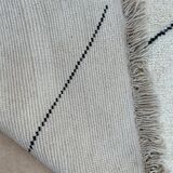 Moroccan rug ben ouarain white - 161 x 267 cm