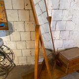 Art Deco dressing table with original beveled mirror is tilting swivel