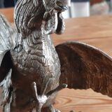 2 silver metal roosters