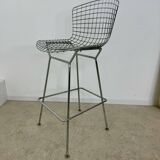 Old chair / Bar stool metal design Harry Bertoia for Knoll International vintage 1972