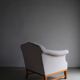 Fauteuil lounge gris bouclé | Suède | Années 1940