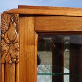 Buffet Art Déco en noyer avec marbres et guérites