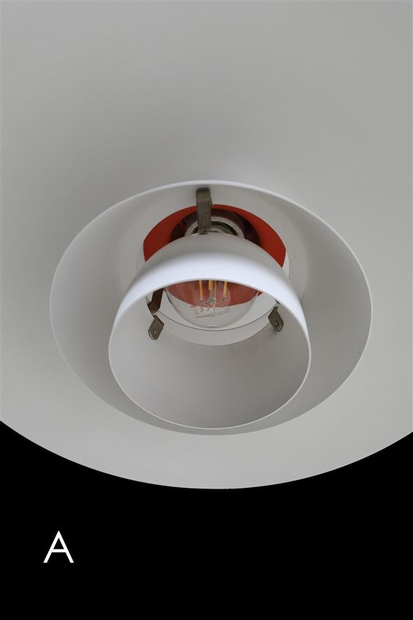 Louis Poulsen / Poul Henningsen “PH 4-3” pendant lamp / Mid-century Danish modern design / 1970s