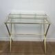 Neoclassical Gradine Desk in Brass and Glass, Attributed to the Mai