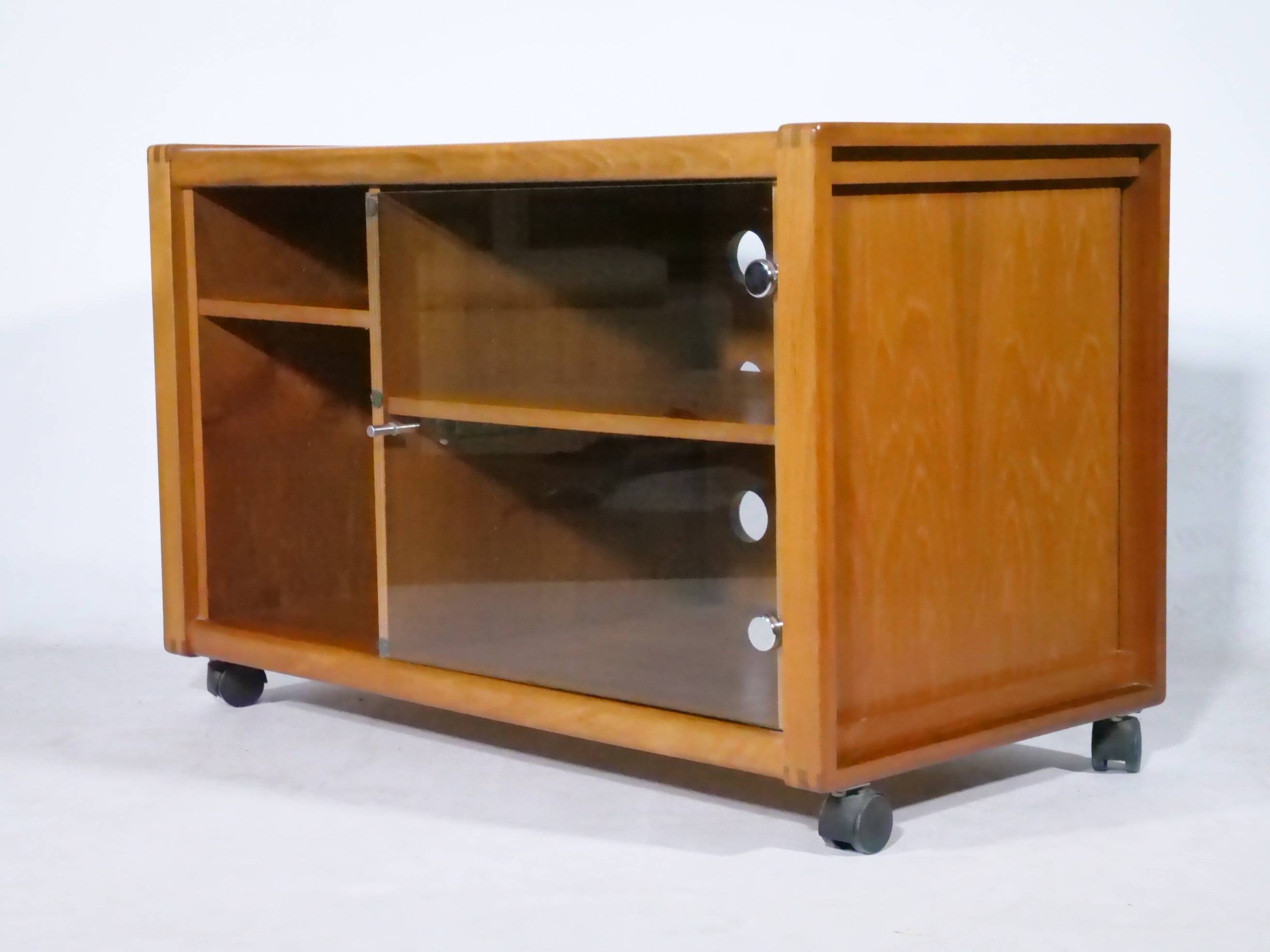 Buffet audio pour meuble phonographe design danois en teck, années 1960