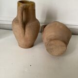 Set of 2 old terracotta vases