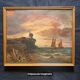 Pair of Impressionist paintings, Oil on canvas 1830, Romantic seascape