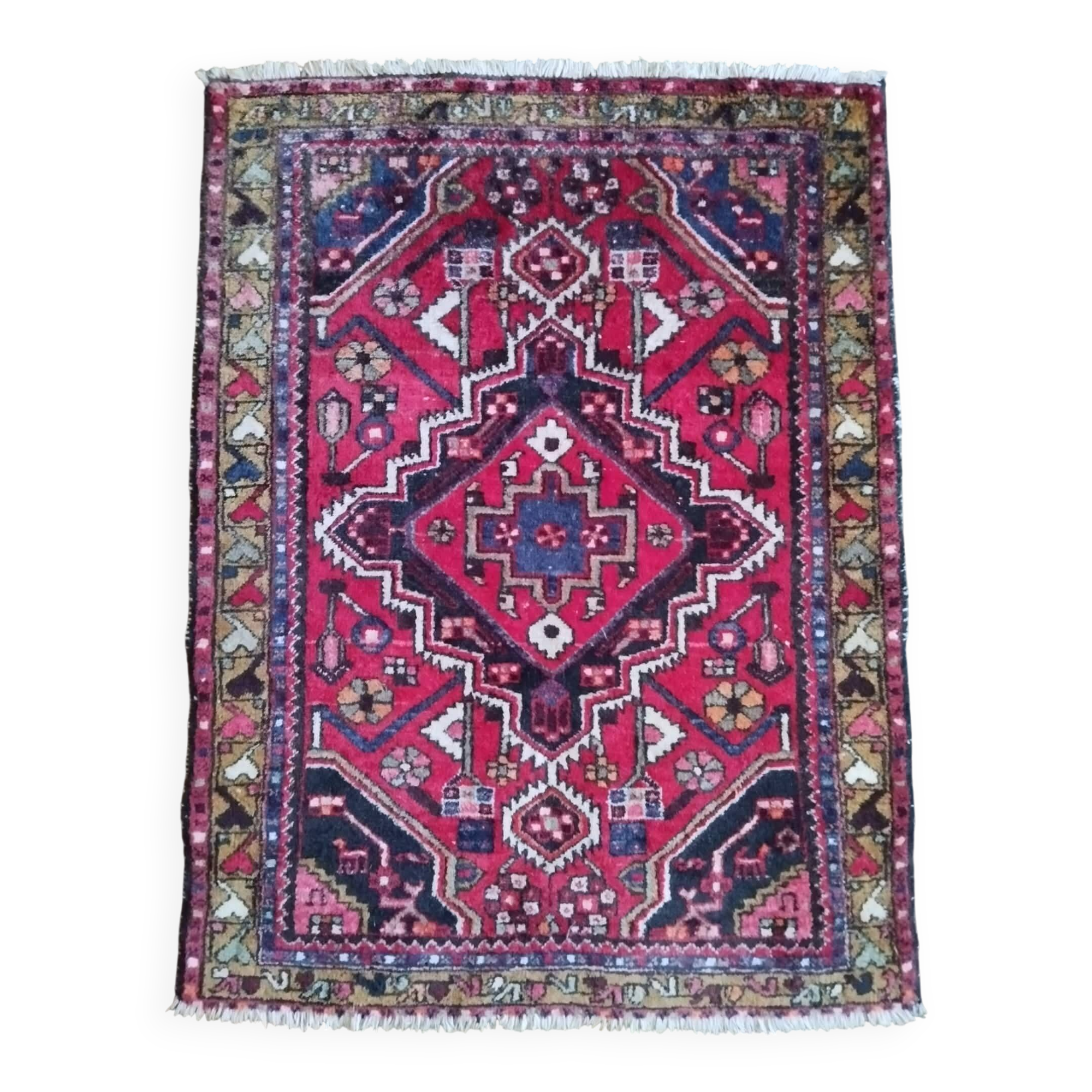 Persian carpet Hamadan 132x101cm