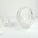 A pair of crystal baskets Huta Szkła Julia, Poland, 1980s