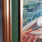 Peinture à l'huile sur toile, signée Hidalgo 1994, 46x58cm avec cadre