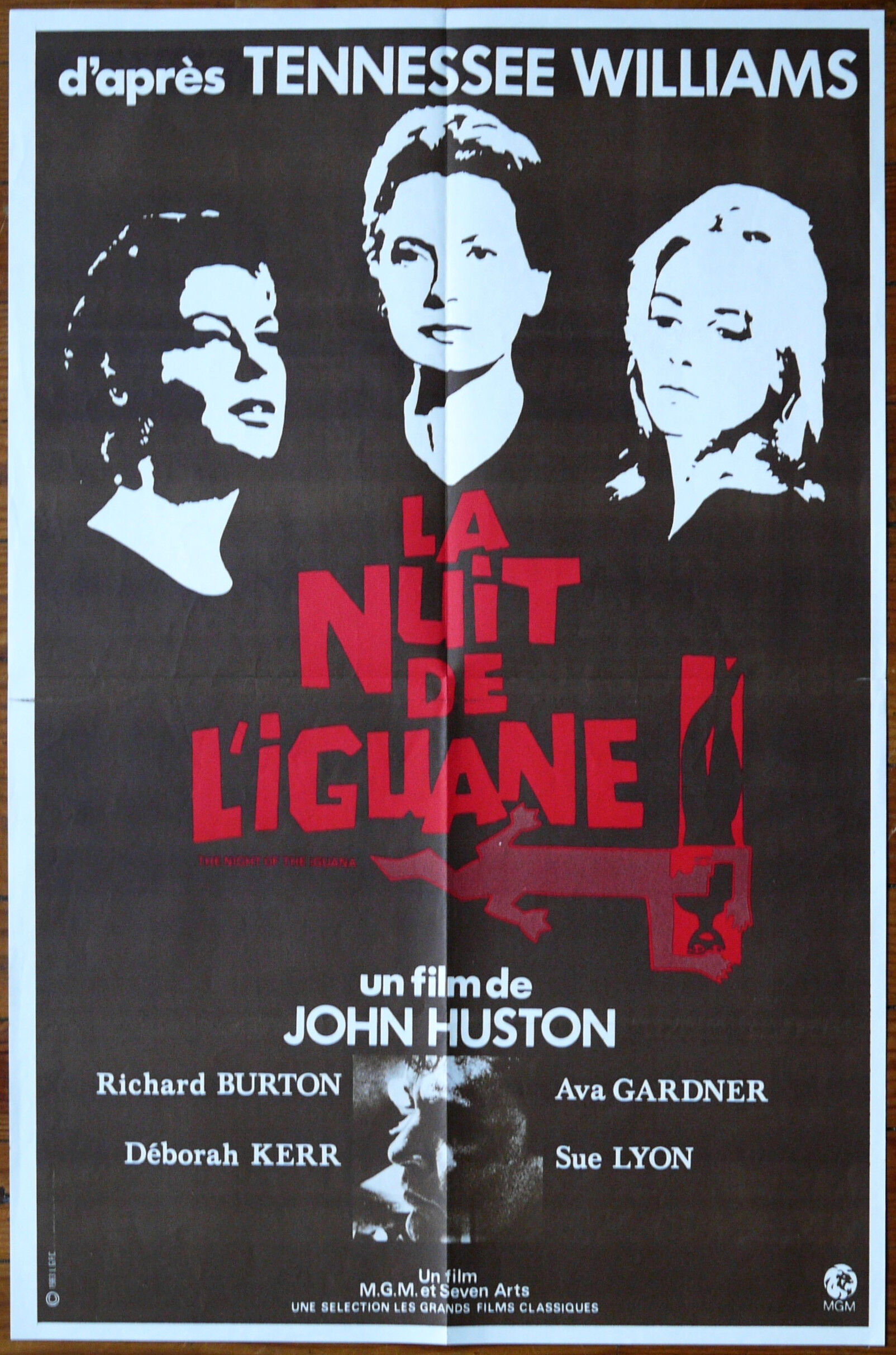 Original movie poster "The Night of the Iguana" John Huston, Ava Gardner