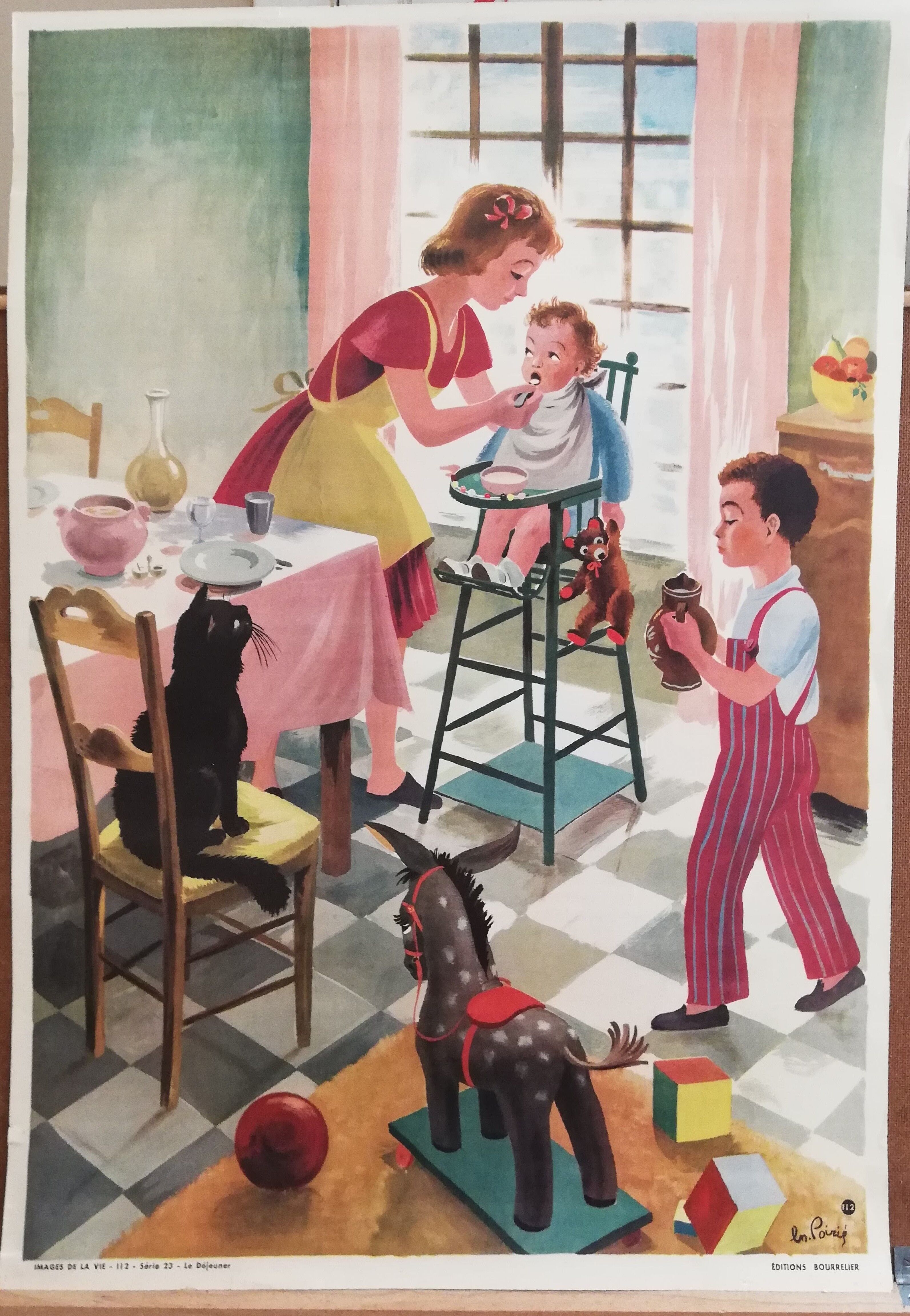 Vintage school poster Lunch