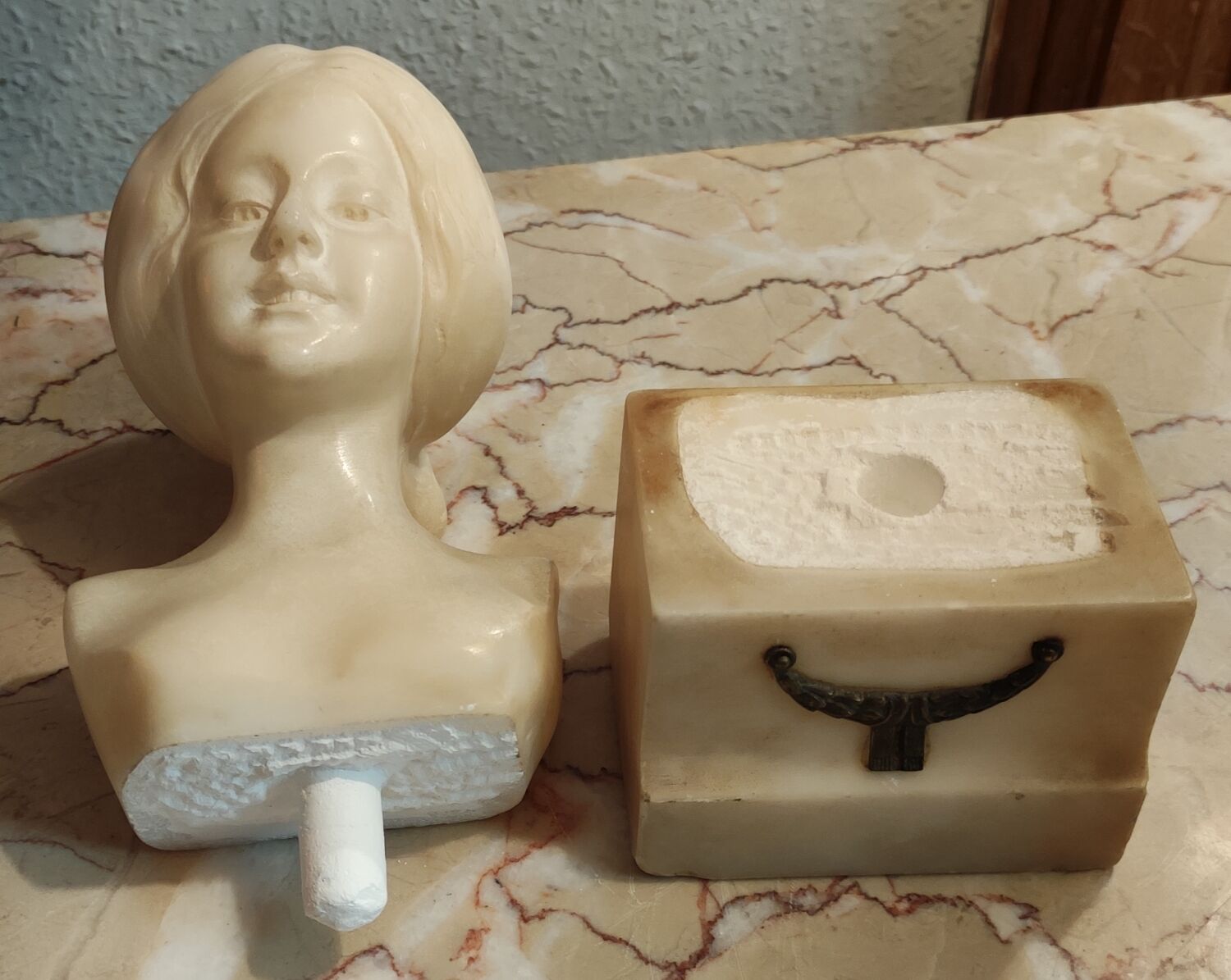 Bust of a woman in alabaster