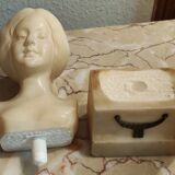 Bust of a woman in alabaster
