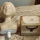 Bust of a woman in alabaster
