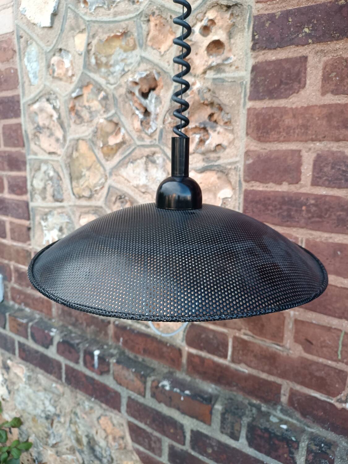 Scandinavian pendant light in perforated sheet metal