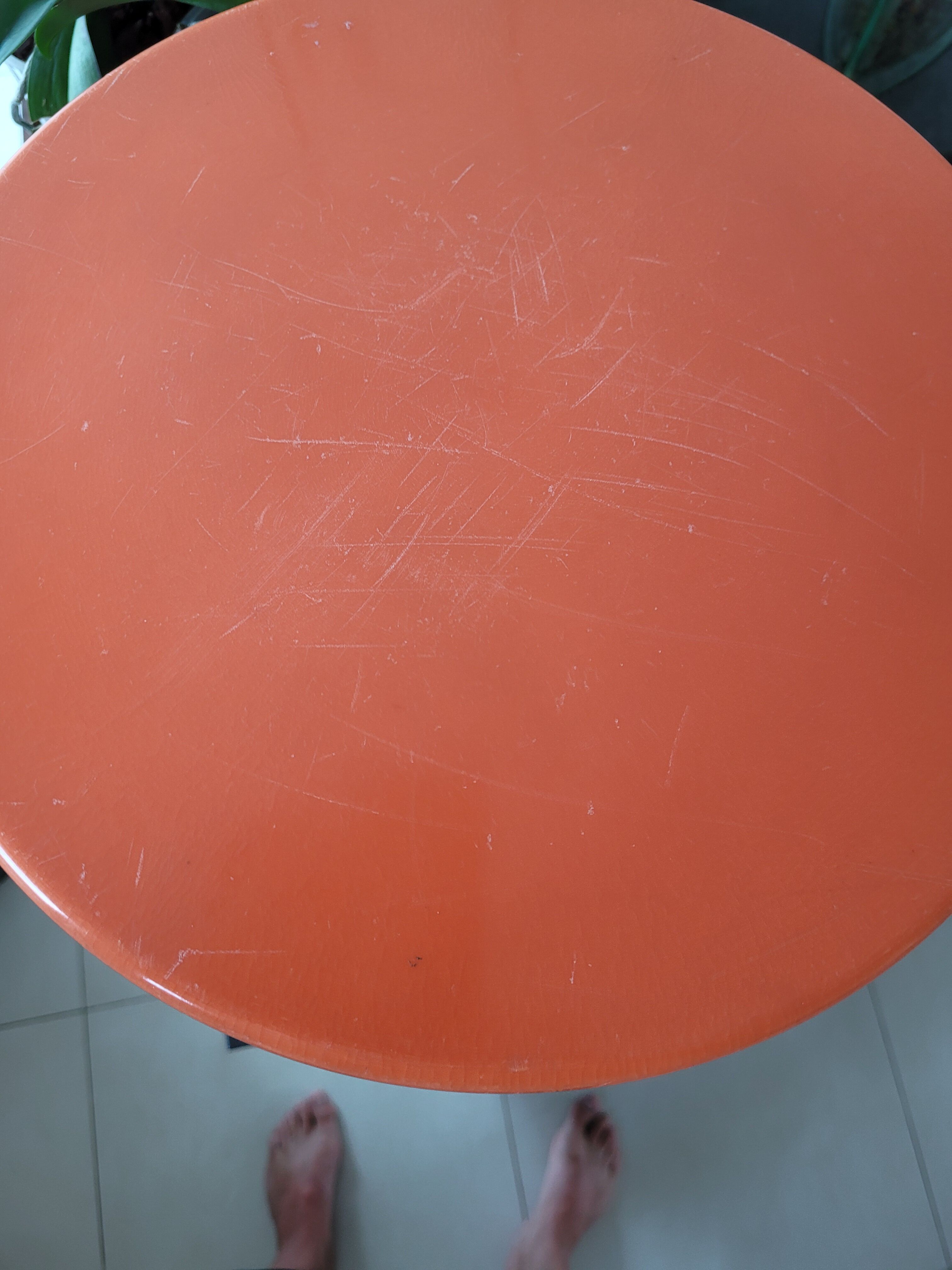 Orange Stamp Stool