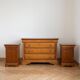 Selling Louis Philippe chest of drawers with secret drawer along with these bedside tables.