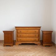 Selling Louis Philippe chest of drawers with secret drawer along with these bedside tables.