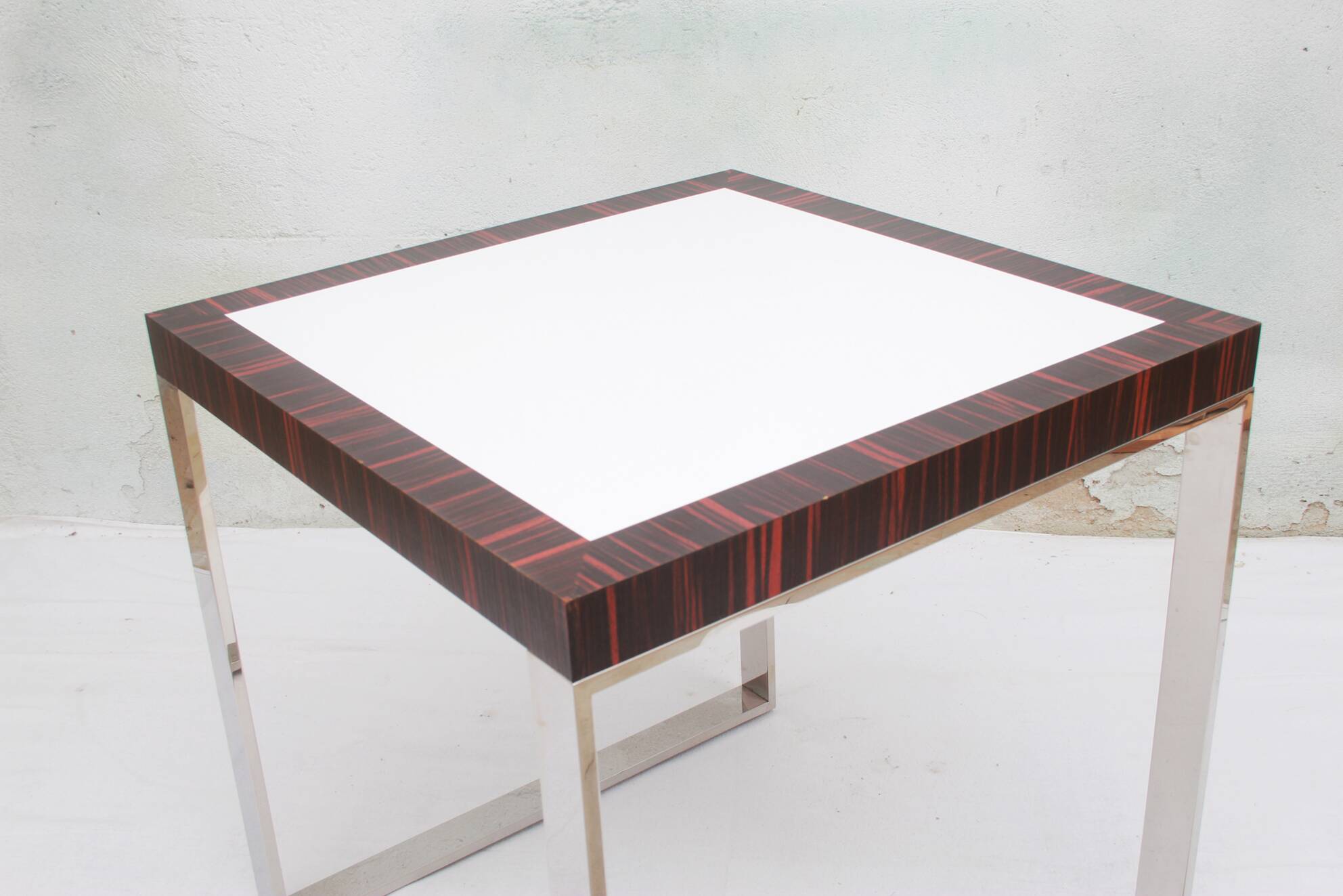 design cube table in chrom rosewood 64cm