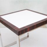 design cube table in chrom rosewood 64cm