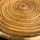 Round rattan and brass underside, 1960