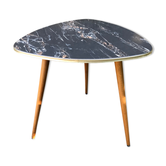 Vintage side table tripod feet compas