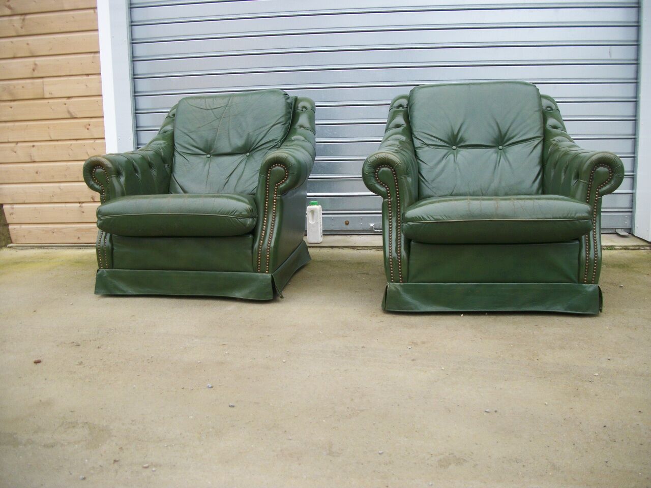 Pair of Schesterfield armchairs