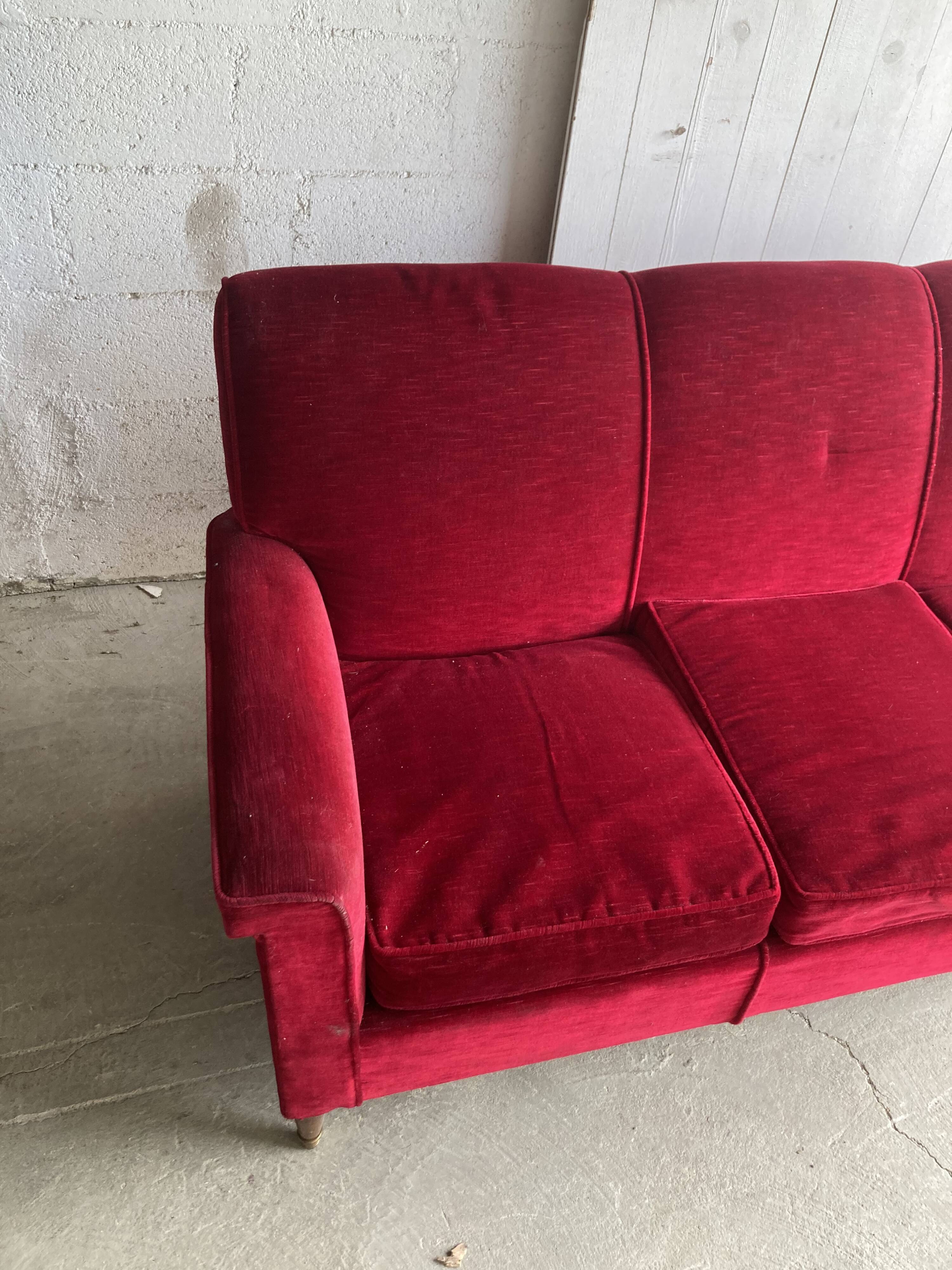 Vintage velvet sofa