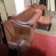 Percival lafer mp-211 sofa set with two armchairs and an ottoman in leather.