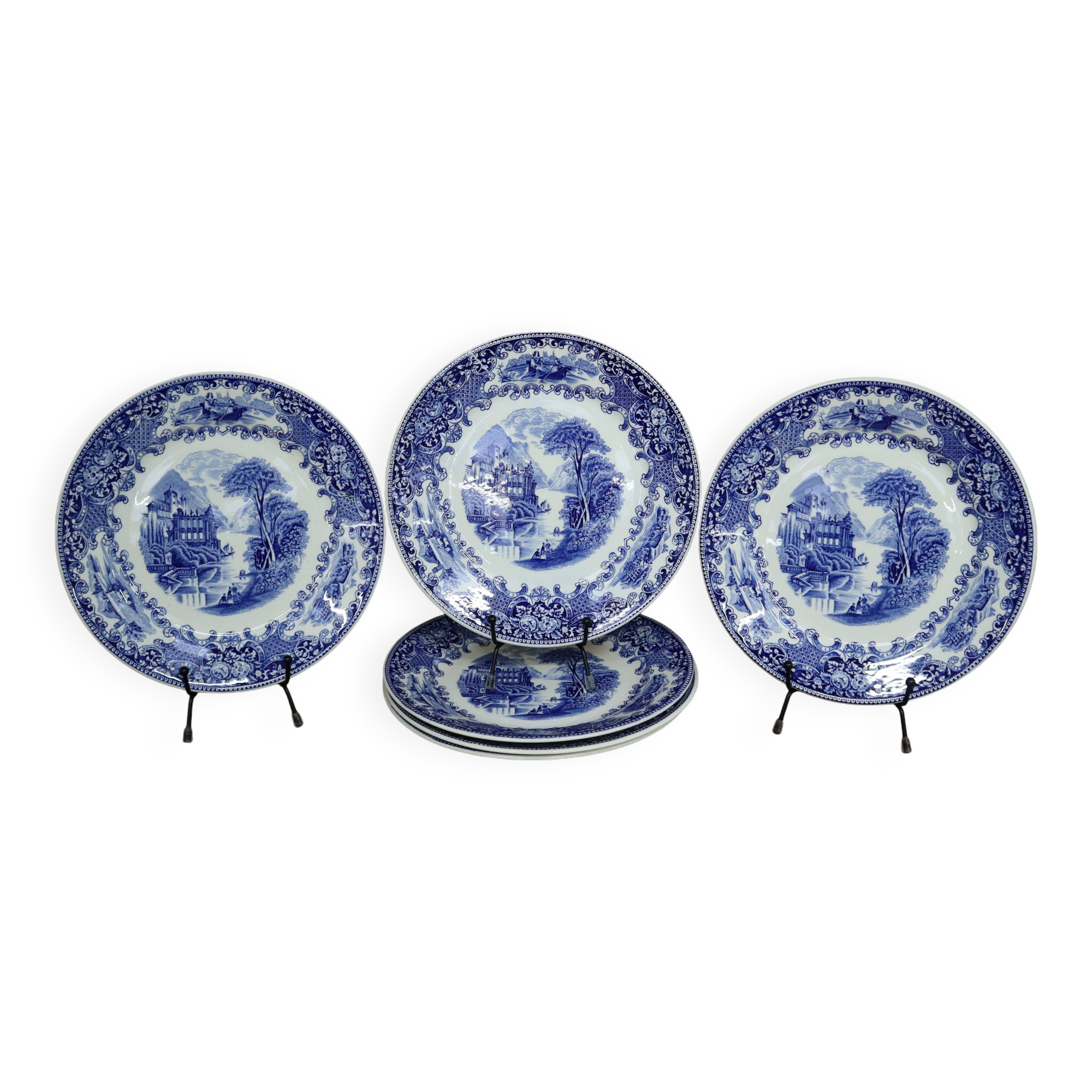 6 assiettes plate Royal Sphinx Cambridge Holland