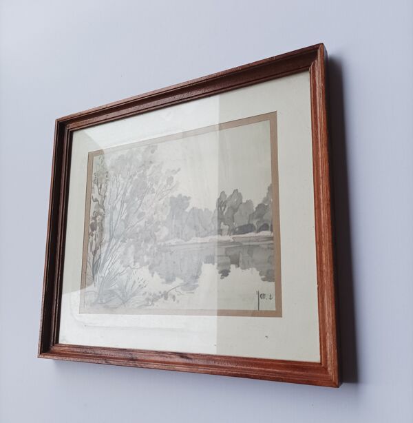 Aquarelle paysage de Sologne