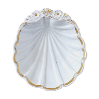 Vide poche en porcelaine forme coquillage