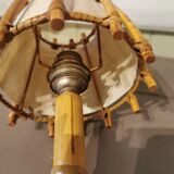 Vintage rattan wall light by Louis Sognot