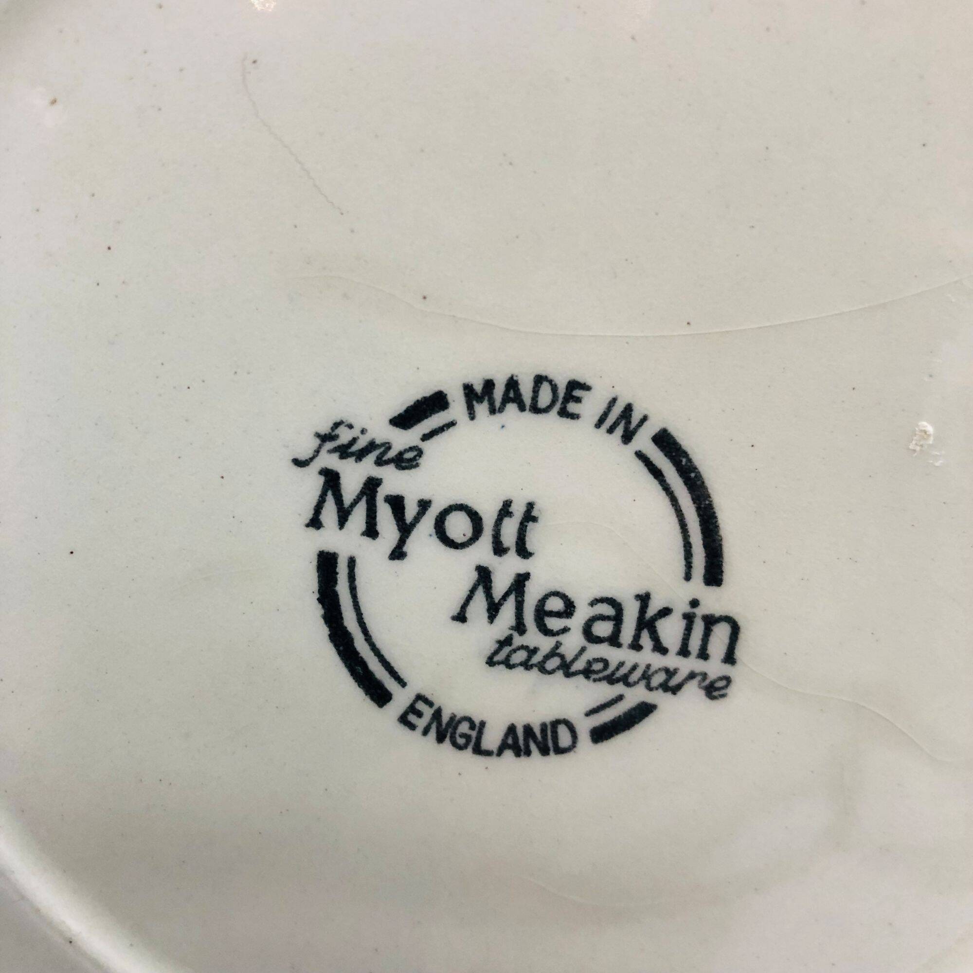 6 dessert plates English earthenware. Myott Meakin.