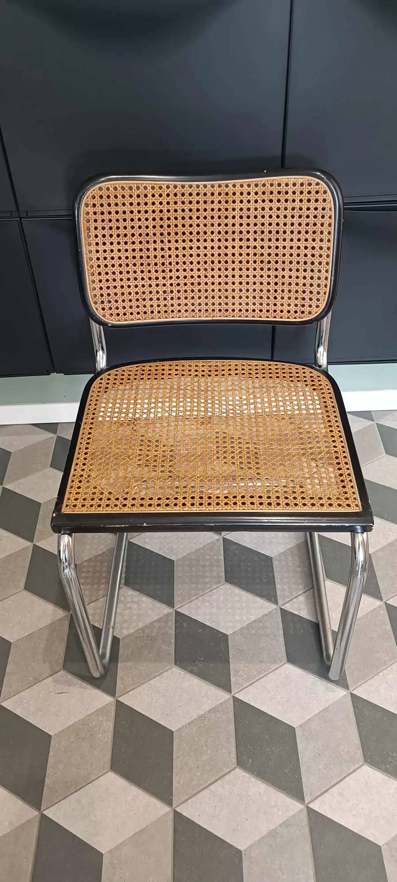 Table with 4 Cesca chairs by Marcel Breuer for Gavina, 1960s