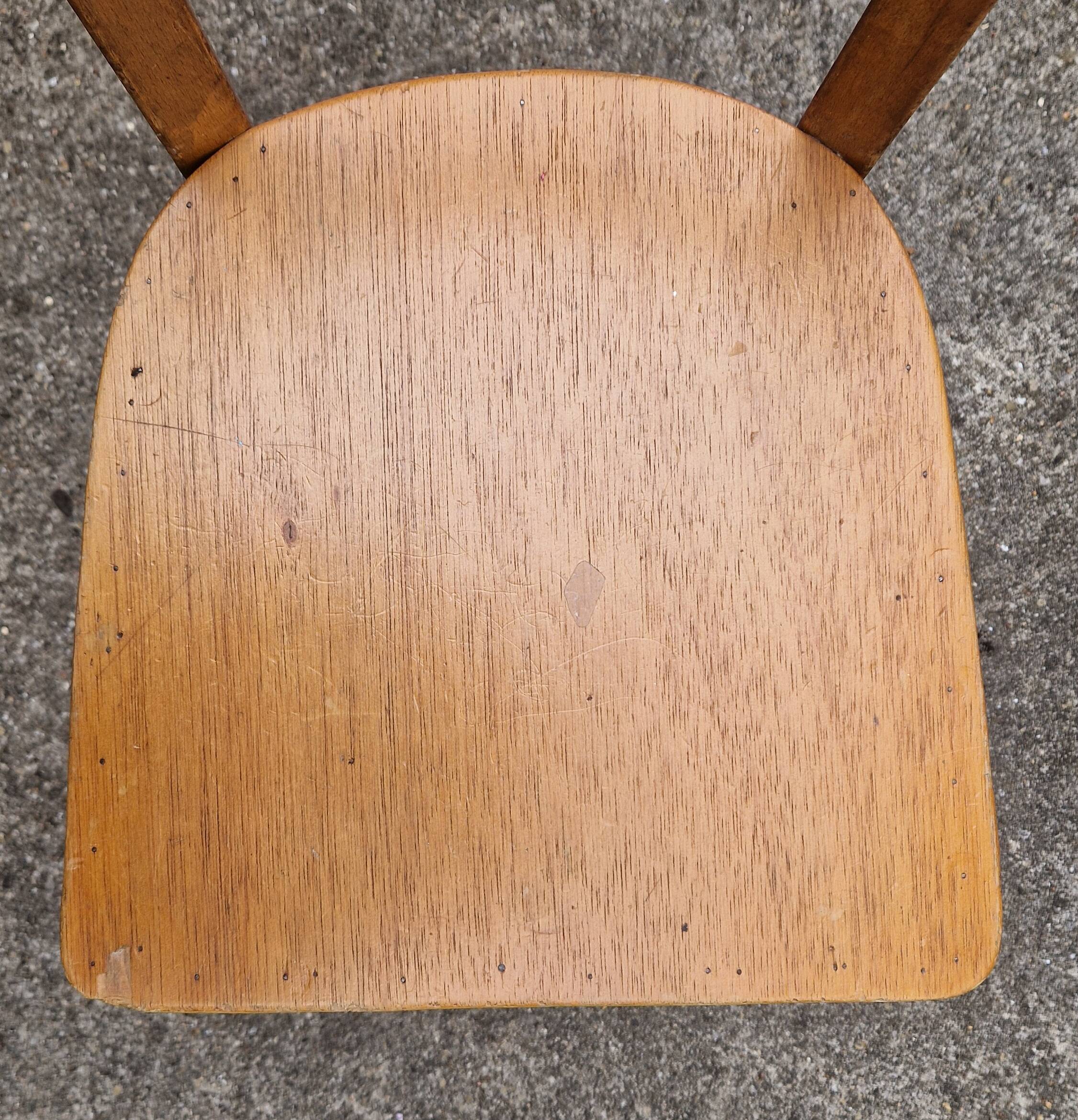 Baumann school desk and chair, retro 1930s