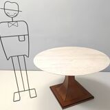 Dining Table with a Portuguese Pink Marble Top in the style of Carlo De Car