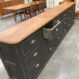 Old furniture with 18 drawers in solid oak