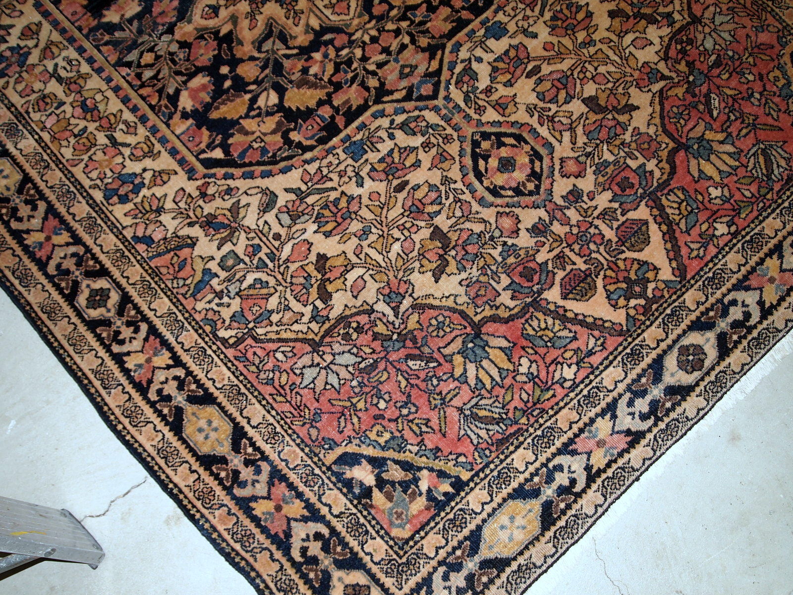 Antique Persian carpet Sarouk Farahan handmade 122cmx192cm 1900s, 1B793