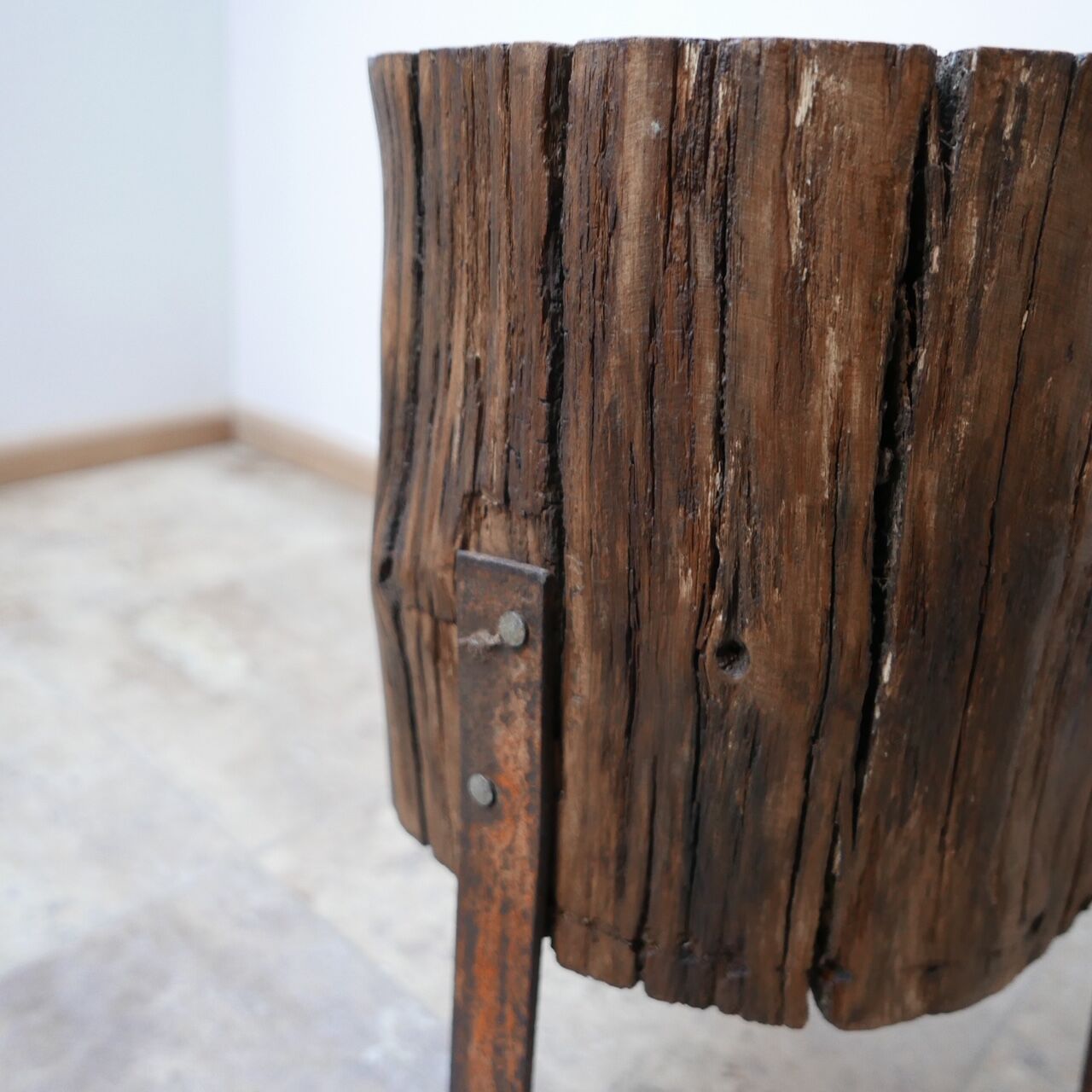 Mid-Century English Stump Side Table