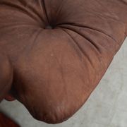 Fauteuil en cuir, design norvégien, années 1970, production : Norvège